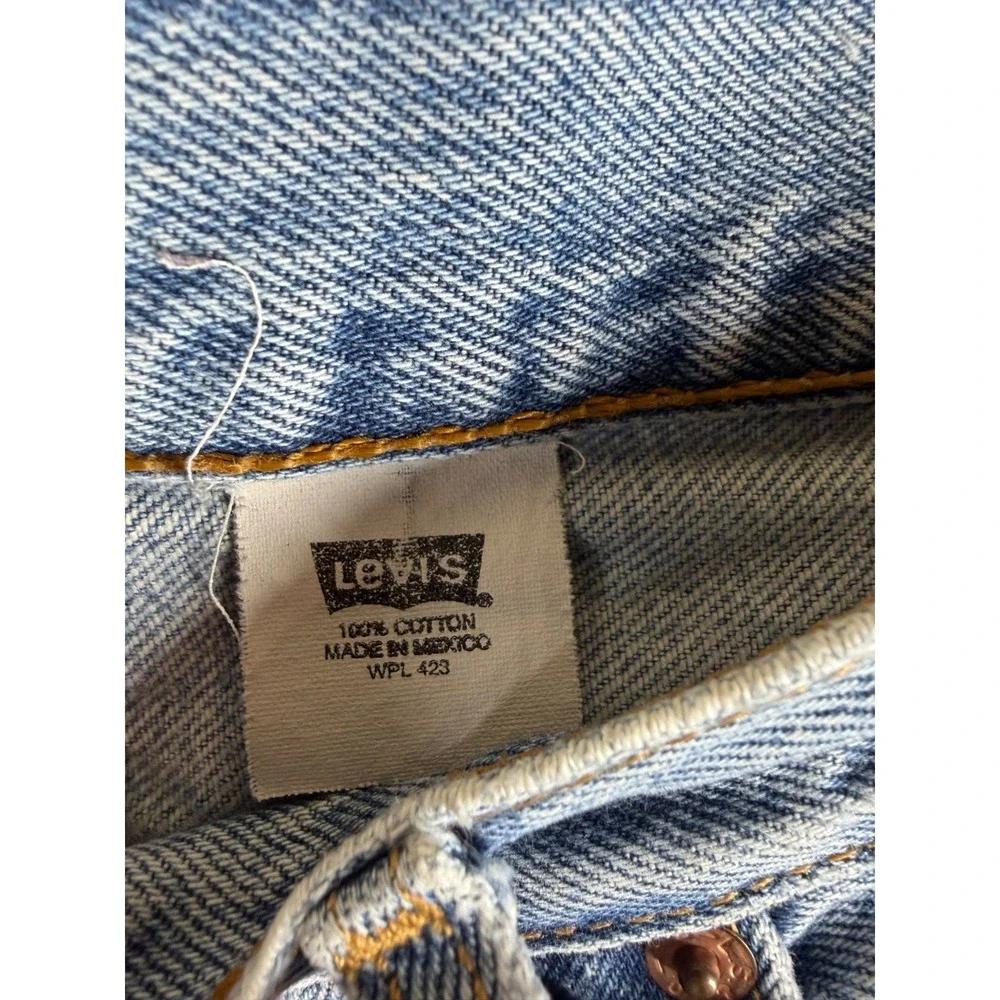 Vtg Levi's 501 Jeans 35x32 00501-0193 Y2K Light Wash Denim
